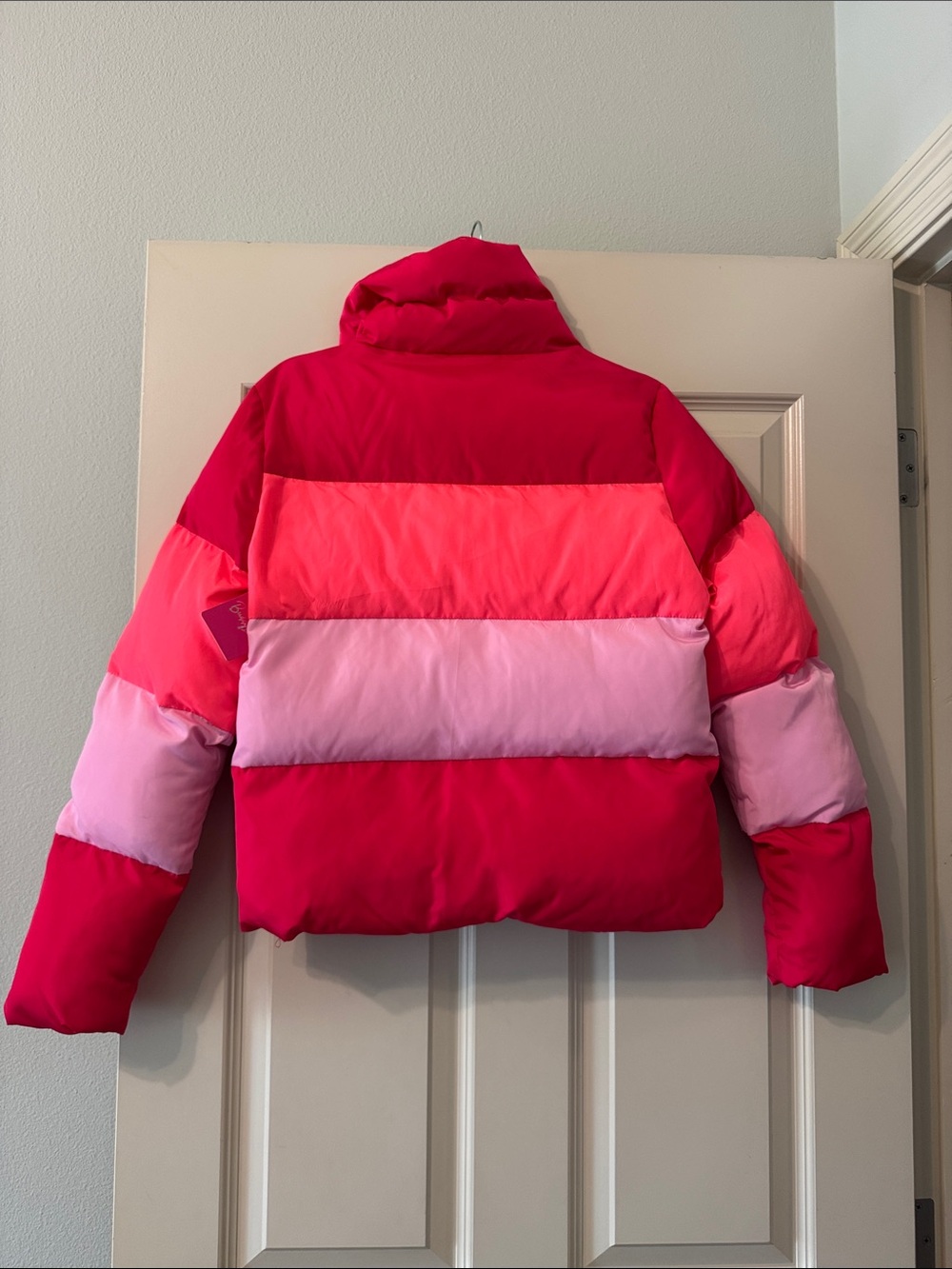 Buddy Love Colorblock Puffer Jacket in Pink - Picture 5 of 5